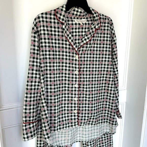 THE GREAT. SLEEP SET The Plaid Pajama Top and Pajama Bottoms Pants Winter Pine 1 - Picture 5 of 16